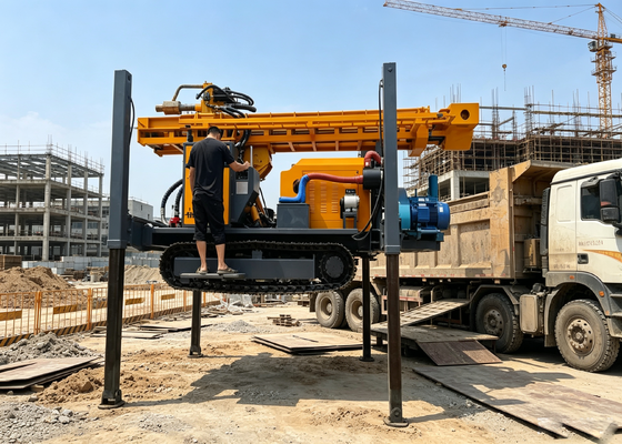 Heavy-Duty Pneumatic Drilling Rig With  24-Ton Main Winch Lifting