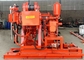 Orange Diesel Engine Water Borehole Drilling Rig With 15kn Max Lifting Capacity