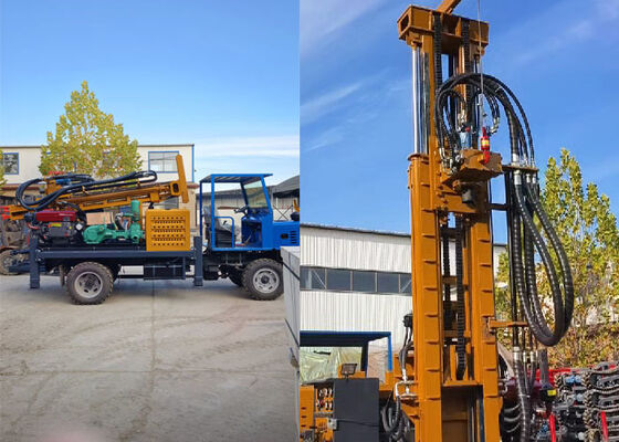 0-300M Truck-mounted Drilling Rig For Water Well With Essential Components Pump Motor Engine