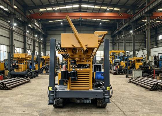 Steel Tracks Deep Well Drilling Equipment With 6m Tower