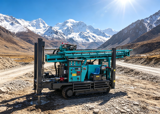 High Efficiency  Water Borehole Drilling Machine With Air Compressor/Mud Pump