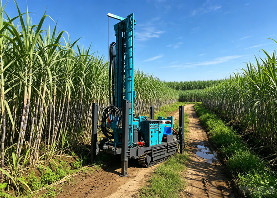 Steel Tracks Deep Well Drilling Equipment With 6m Tower