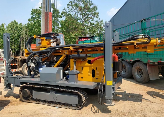 broca montada Rig Multifunctional Dth Borehole de 350m esteira rolante profunda
