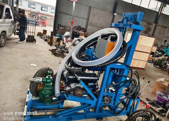 Máquina portátil de perfuração de água de 120 metros com motor diesel