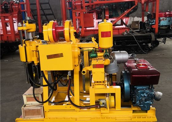 Máquina de perfuração geológica amarelo de 100 metros com motor a diesel / 42 mm
