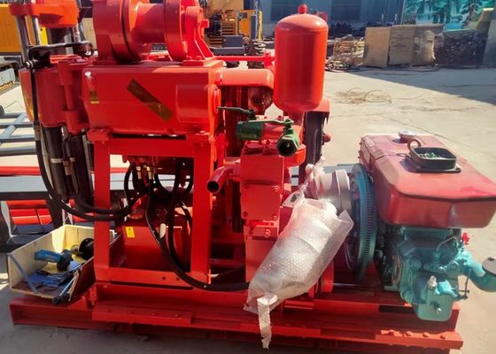 Máquina de perfuração de teste de solo de profundidade de 200 m para perfuração de poços do núcleo com motor a diesel de 22 HP