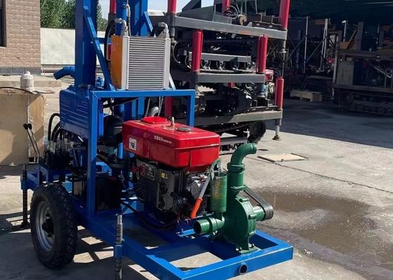 Compacto 300 mm Diâmetro de perfuração Irrigação Rig de perfuração de água para poço de poço raso 60 metros de profundidade