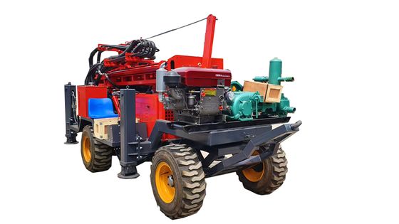 Plataforma de perfuração pneumática móvel sobre esteiras de avanço rápido de 55KW para irrigação agrícola em áreas áridas