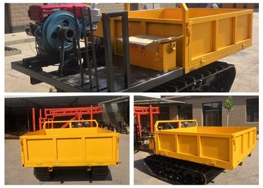 4 toneladas de tipo descarregador da caminhada da esteira rolante da cor pequena do amarelo do veículo do transportador da trilha mini