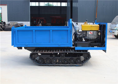 Operação simples de borracha de 2 toneladas do caminhão de descarregador do transportador da trilha da cor azul mini