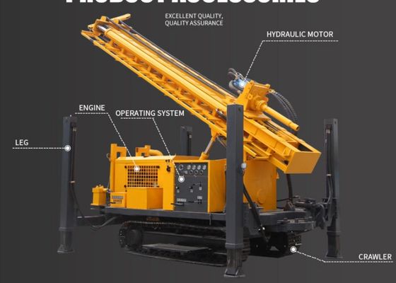 equipamento de broca montado de 260m 300m 350m esteira rolante 450m diesel
