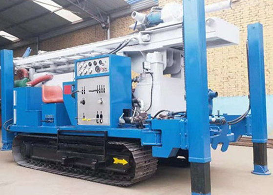 350 medidores de perfuração pneumática Rig Positive Circulation Steel Crawler montaram