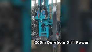 Torque alto da plataforma de perfuração de furo de água de 260m
